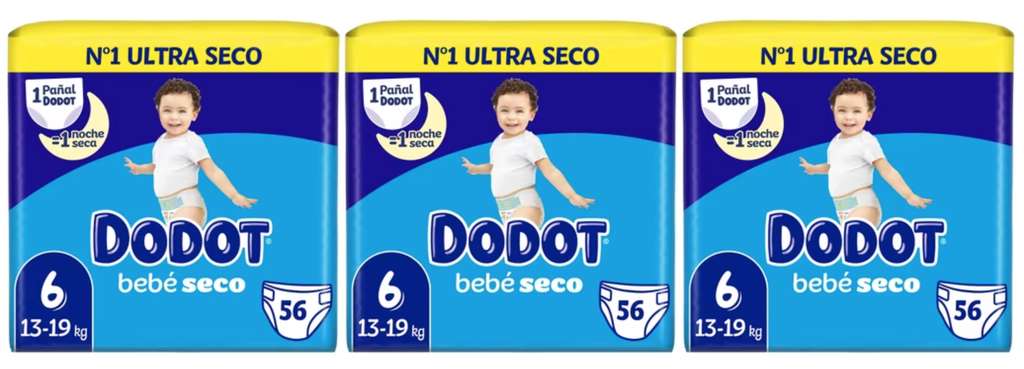 Dodot - Pañales bebé seco talla 5, 11-16 kg, paquete de 54 unidades, Recien Nacido