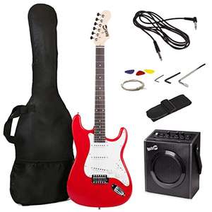 REACO 10 Unid. Estado Muy Bueno: RockJam Guitarra Eléctrica con Amplificador 10 W, Funda y Accesorios