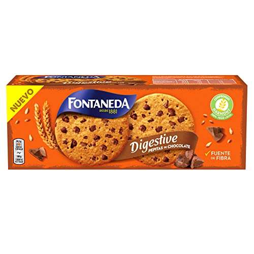 3 x Fontaneda galletas digestive con pepitas de chocolate caja 338 gr [Unidad 1'57€]