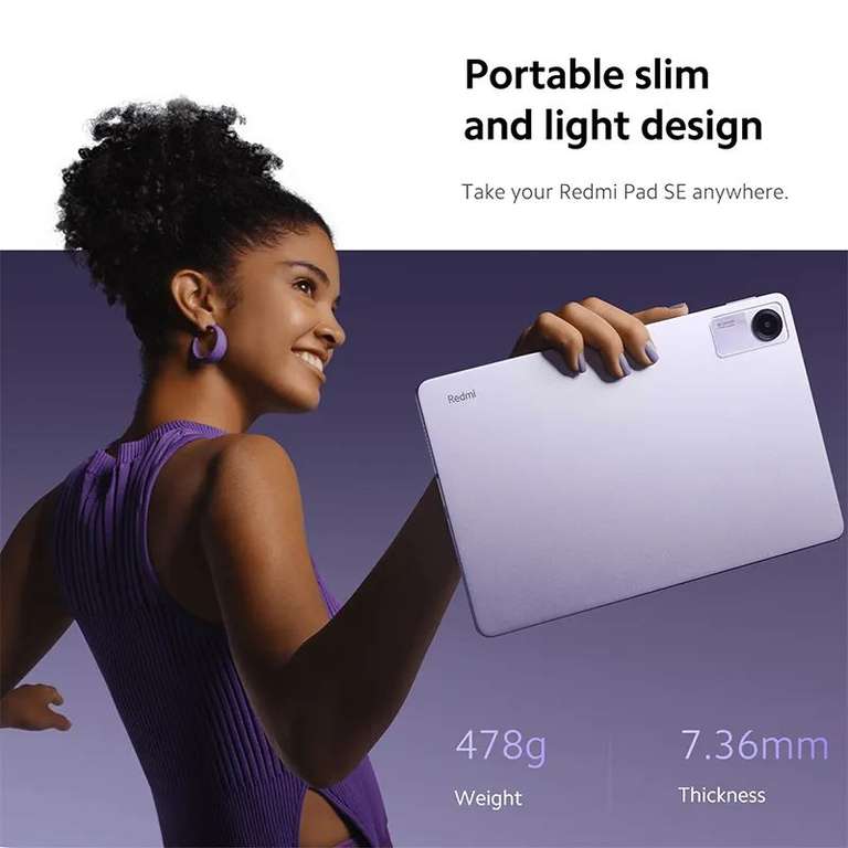 Tablet Xiaomi Redmi Pad SE 27,94 cm (11) 4 GB + 128 GB Lavender Purple ·  XIAOMI · El Corte Inglés