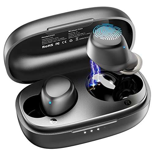 TOZO A1 Mini Auriculares inalámbricos Bluetooth 5.0 Micrófono Incorporado, Sonido Premium inmersivo, Negro o blanco