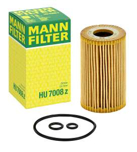 MANN-FILTER Filtro de aceite HU 7008 Z – Set de filtro de aceite juego de juntas – Para automóviles