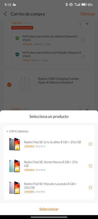 Xiaomi Redmi Pad SE 8gb 256gb + Cargador de 33w. (Estudiantes 143€) [Con mi points 114€)