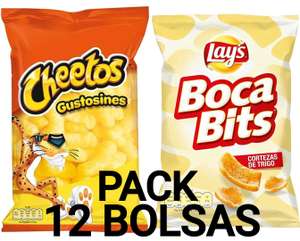 Pack de 12 bolsas: 6 de BOCA BITS (84g) y 6 de CHEETOS GUSTOSINES (96g) [1,01€/bolsa]