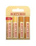Burt's Bees - Paquete Múltiple de Bálsamo Labial, Bálsamo Labial Hidratante con Cera de Abejas y Miel, Paquete Económico (4 x 4,25 gramos)