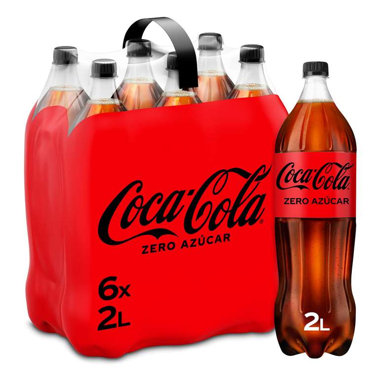 Coca-Cola Zero Refresco De Cola Sin Azúcar Y Sin Calorías - 12 latas x 330  ml.