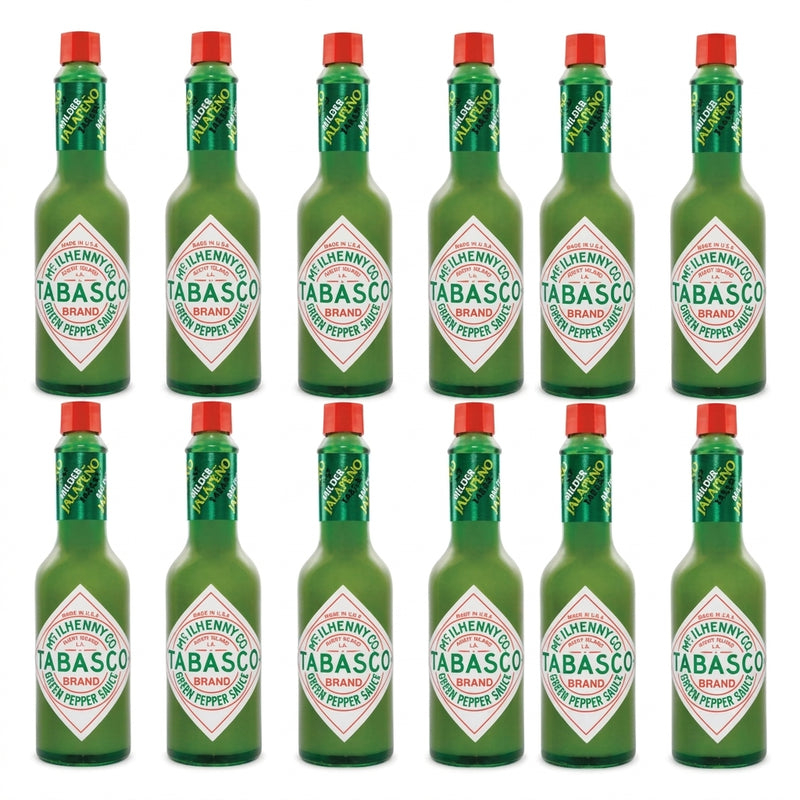 Pack: Tabasco Salsa de Chile Jalapeño Verde 12 x 60 ml (Total 0,72 L) (Cad: 17/10/2026)