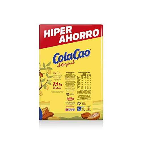 ColaCao Original: con Cacao Natural - Formato Ahorro - 7,1kg : :  Alimentación y bebidas