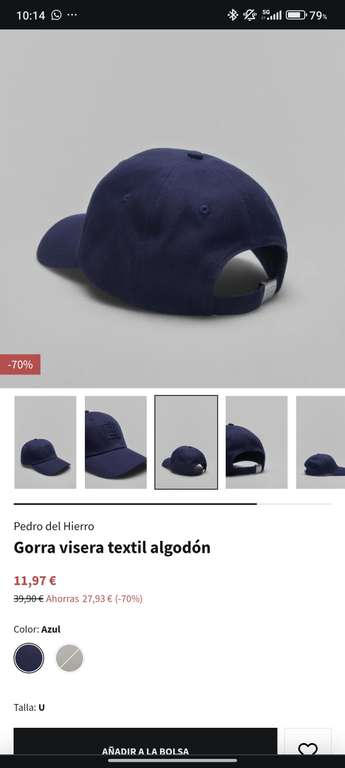 Gorra Azul PEDRO DEL HIERRO a solo 11.97 en Pedro del Hierro | Chollometro