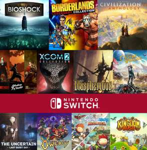BioShock: The Collection, Saga (Borderlands, XCOM 2, Sid Meier’s Civilization VI, Kingdom Rush),Owlboy,Scribblenauts, 9 Monkeys of Shaolin
