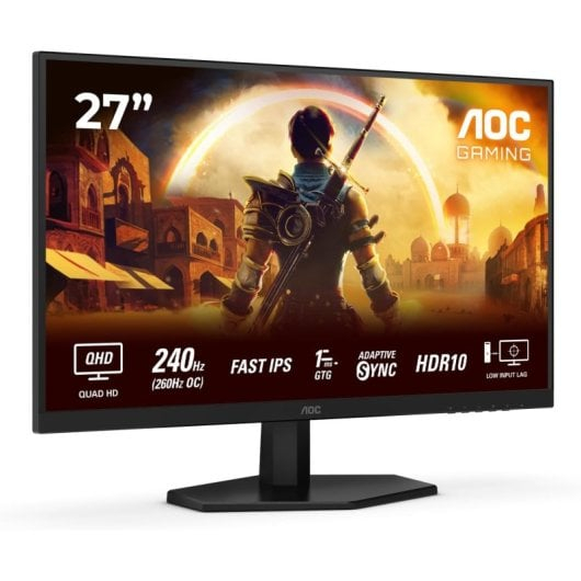 Monitor AOC Q27G42ZE 27" Fast IPS QHD 240Hz 1ms HDR10 Adaptive Sync + AMAZON
