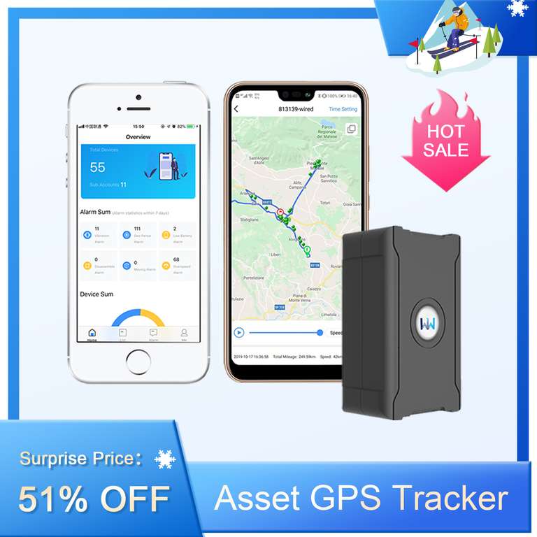 Rastreador de coche GPS de larga espera de 30 días, localizador de seguimiento de vehículo, antirrobo, tarjeta SIM incluida