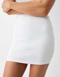 Vestido mini tirantes en blanco roto y Kaki (97% algodón)