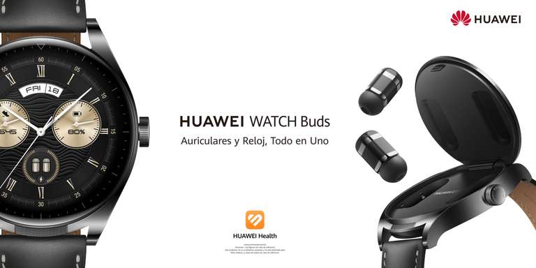 HUAWEI WATCH Buds - 2 en 1, AMOLED de 1,43 ", IP54, Auriculares con ANC - Smartwatch y Auriculares Inalambricos