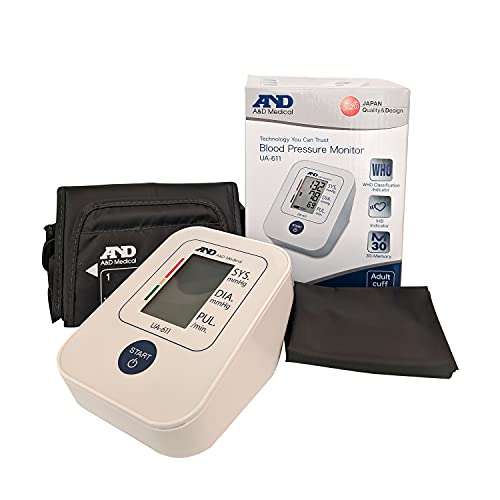A&D Medical Tensiómetro de Brazo digital, medición precisa de la presión arterial y el pulso, validado clinicamente