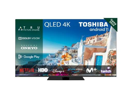 TV Toshiba QLED 55" - 55QA7D63DG UHD 4K, Quantum Dot, Dolby Vision, Tru Picture Engine, Dolby Atmos, Sonido Onkyo