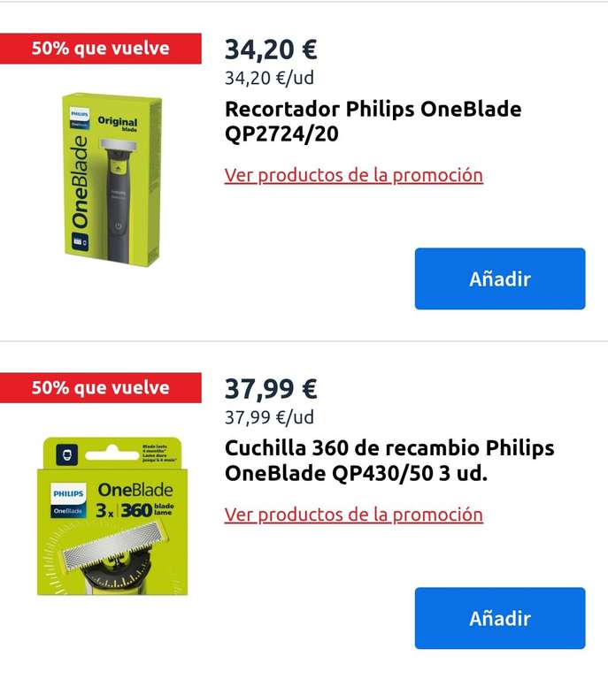 Philips One Blade + 50% que vuelve