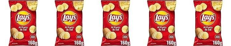 5x Lay'S Patatas Fritas Al Punto de Sal, 160g