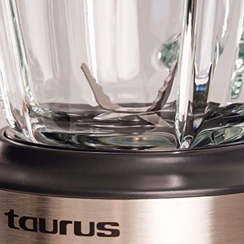 Taurus Batidora de vaso con 1200W de potencia y jarra de cristal de 1.75 L de capacidad