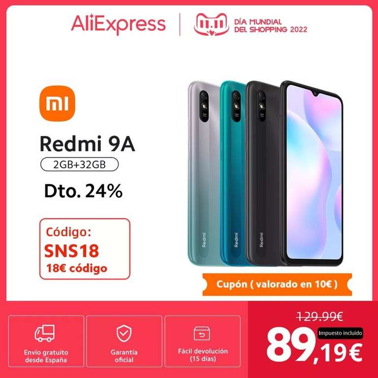 Redmi 9A 2GB 32GB Desde España