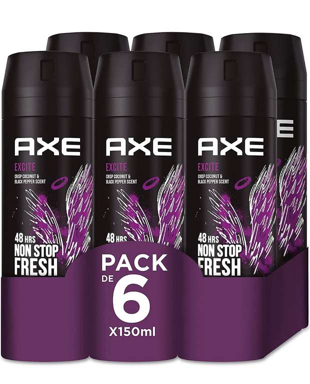 Axe Desodorante para Hombre Bodyspray Excite 150ml - Pack de 6