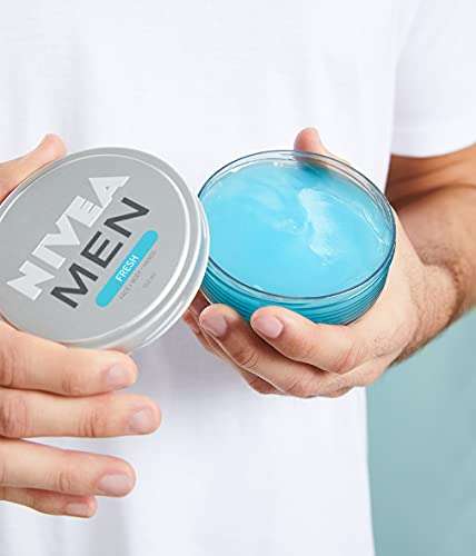 NIVEA MEN Fresh (1 x 75 ml), gel hidratante facial y corporal con menta acuática 100% natural