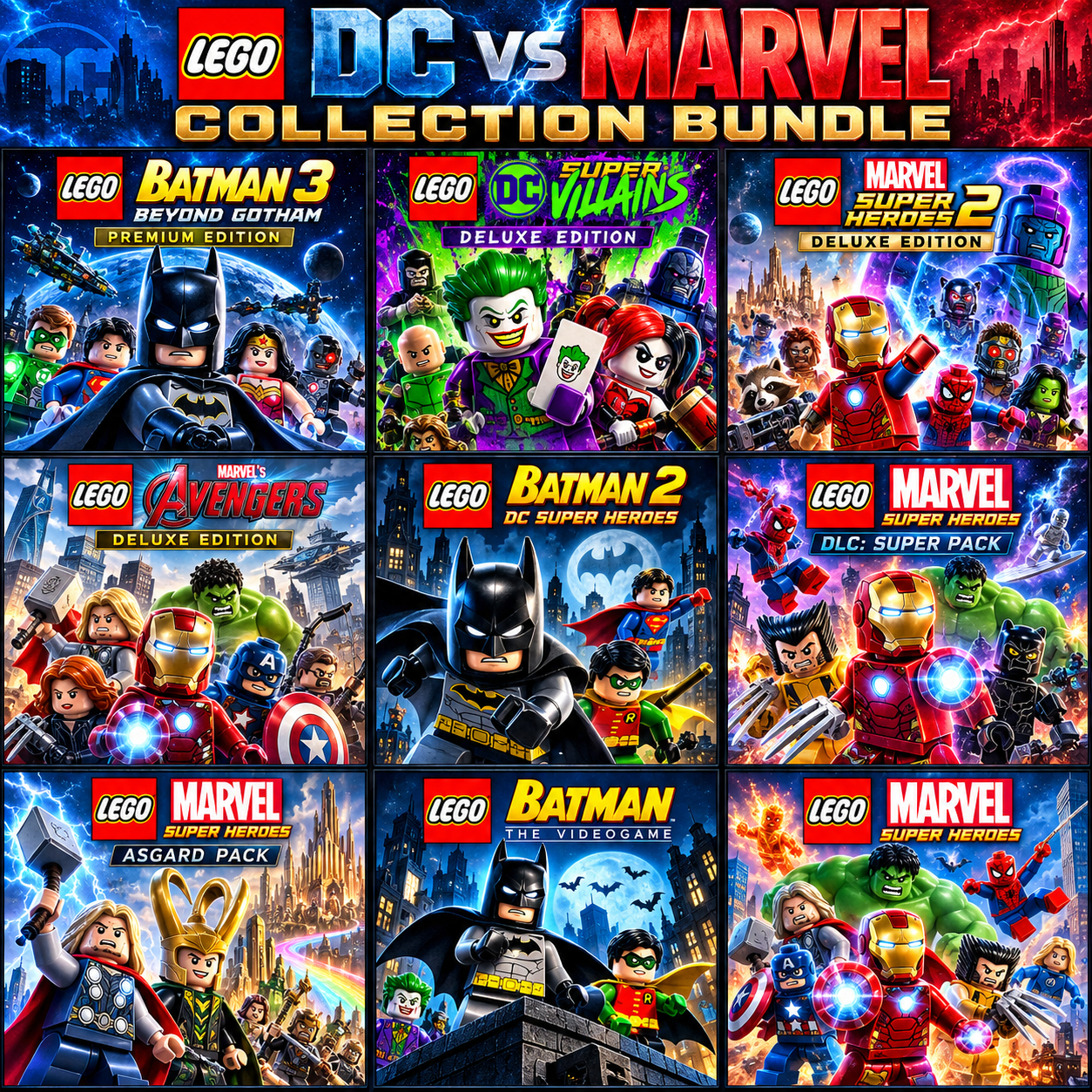 Collection BUNDLE LEGO DC VS MARVEL