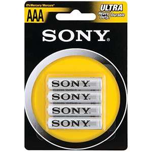 4 pilas Sony tipo AAA (Temporalmente sin stock)