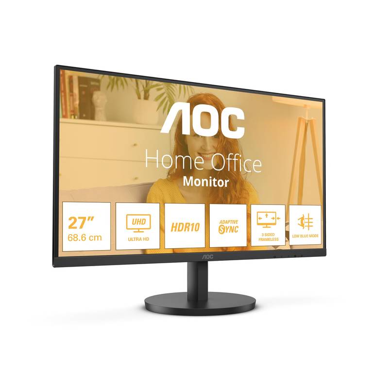 AOC U27B3M Monitor 27 Pulgadas, 60Hz Panel VA, 4ms GtG, HDR10