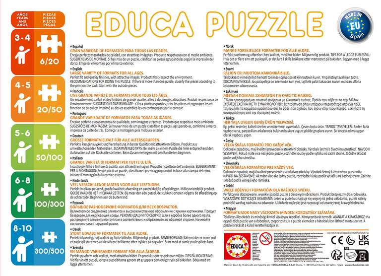 Educa - Set de 4 Puzzles Infantiles progresivos de 12 a 25 Piezas | Milo. Medidas: 16 x 16 cm. Recomendados a Partir de 3 años (19543)