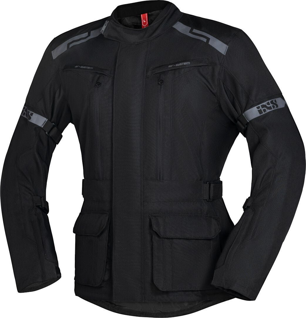 IXS Evans-ST 2.0 Chaqueta textil impermeable para moto touring Negro S y M (Clase AA, protecciones nivel 1)