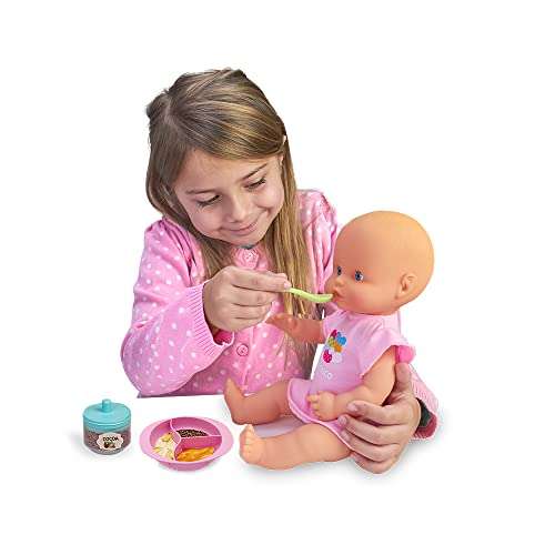 Nenuco - ¿Qué comemos hoy?, muñeco bebé con accesorios de comiditas y merienditas