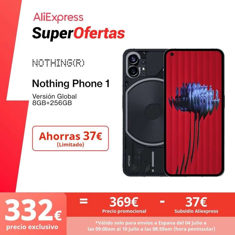 Nothing Phone (1): 8GB 256GB (Desde España)