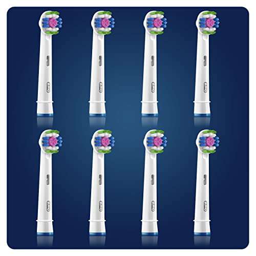 Oral-B 3D White Cabezales de Recambio, Pack de 8 Recambios
