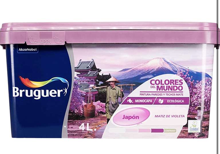 Bruguer Colores del Mundo Pintura para paredes monocapa ( varios colores) 4 L