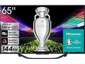 TV Mini LED 65'' - Hisense 65U7KQ Smart TV UHD 4K, Quantum Dot Colour, 144Hz, Full Array Local Dimming, Hi-View, Dolby Vision IQ & Atmos