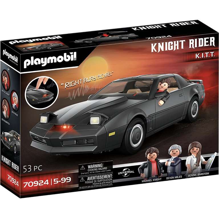 PLAYMOBIL 70924 Knight Rider, El Coche fant√°stico, Con luz y sonido originales, Para ni√±os y fans de Knight Rider.