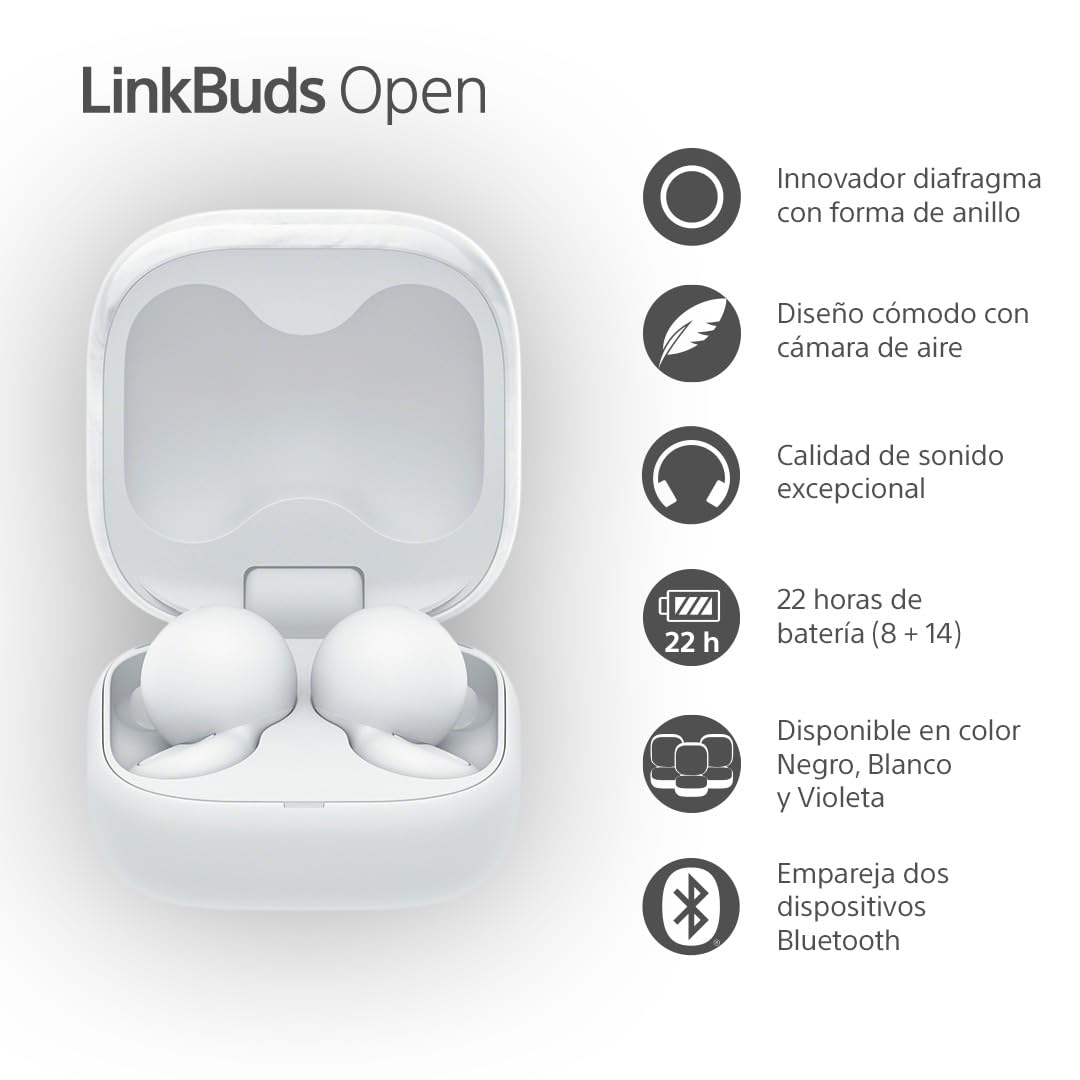 Sony LinkBuds Open – Auriculares Open True Wireless Bluetooth