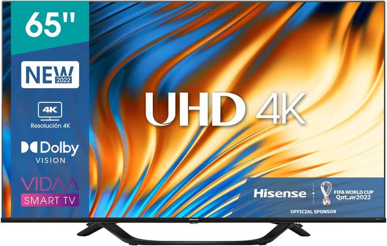TV LED 163,9 cm (65") Hisense 65A63H UHD 4K HDR 10+ modelo 2022 // 465€ con ECI plus