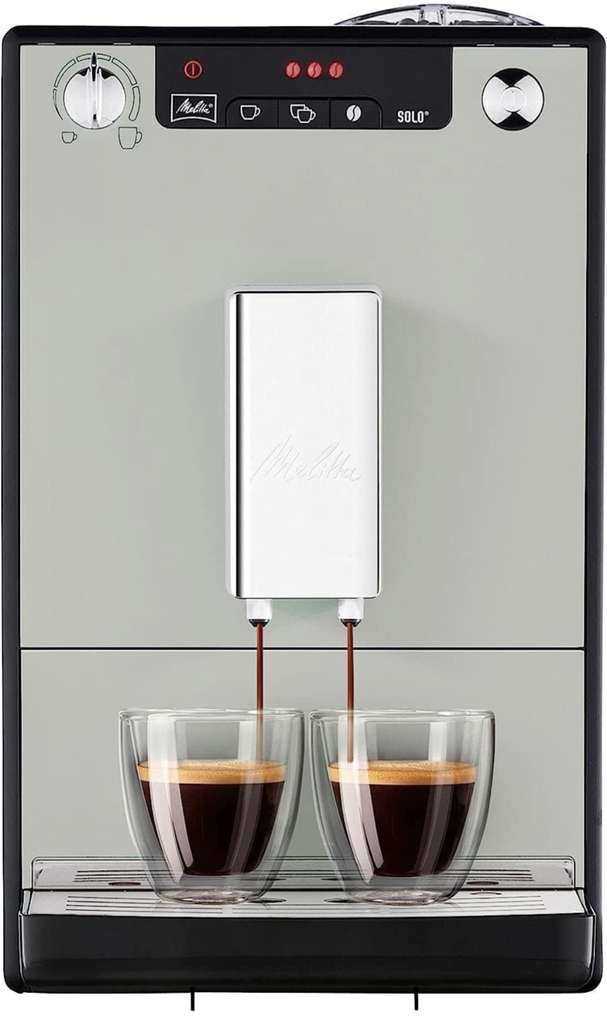 Krups Compact Cappucino - Cafetera superautomática 15 bares, pantalla LCD,  3 niveles intensidad de 20ml a 220ml, programa de limpieza y