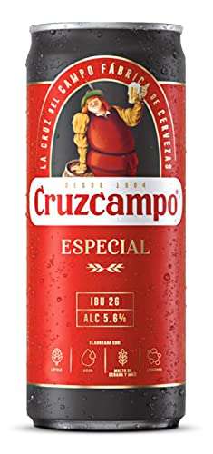 Cruzcampo Especial Cerveza Lager Pack Lata, 24 x 33cl