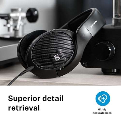 Sennheiser HD 560 S Over-Ear Headphones - Neutral Frequency Response, E.A.R. Technology for Wide Sound Field, Open Ear Cups, Black (HD 560S)