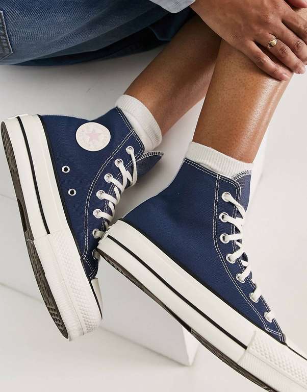 Zapatillas deportivas azul marino denim Chuck Taylor All Star Lift Hi de Converse