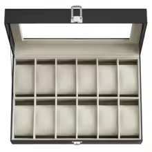 Imagen de SONGMICS Caja de Relojes con 12 Co