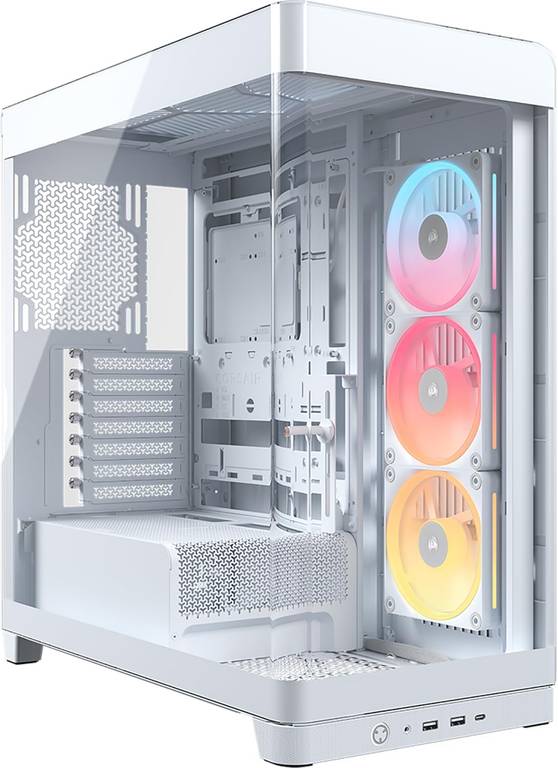 Corsair Frame 4500X – Cristal panorámico 1 pieza + 3 ventiladores LX120R RGB iCUE Link