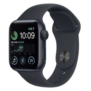 Apple Watch SE GPS 40mm con caja de aluminio en color medianoche y correa deportiva medianoche