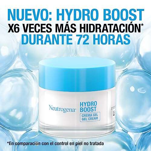 Neutrogena, Hydro Boost Crema Gel Hidratante Facial, con Ácido Hialurónico y Trehalosa de origen natural 50 ml