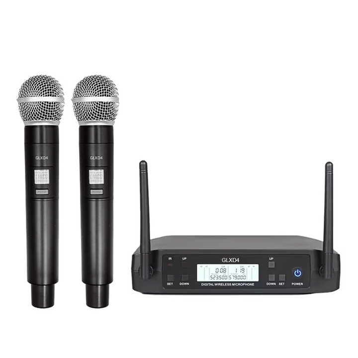 Sistema de Micrófono Inalámbrico de Mano Dual UHF GLXD4 GLXD, Reproductor de Audio Portátil