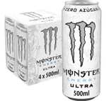 2× Monster Energy Ultra White, sin Azúcar - Pack 8 Latas 500 ml (7.40€)