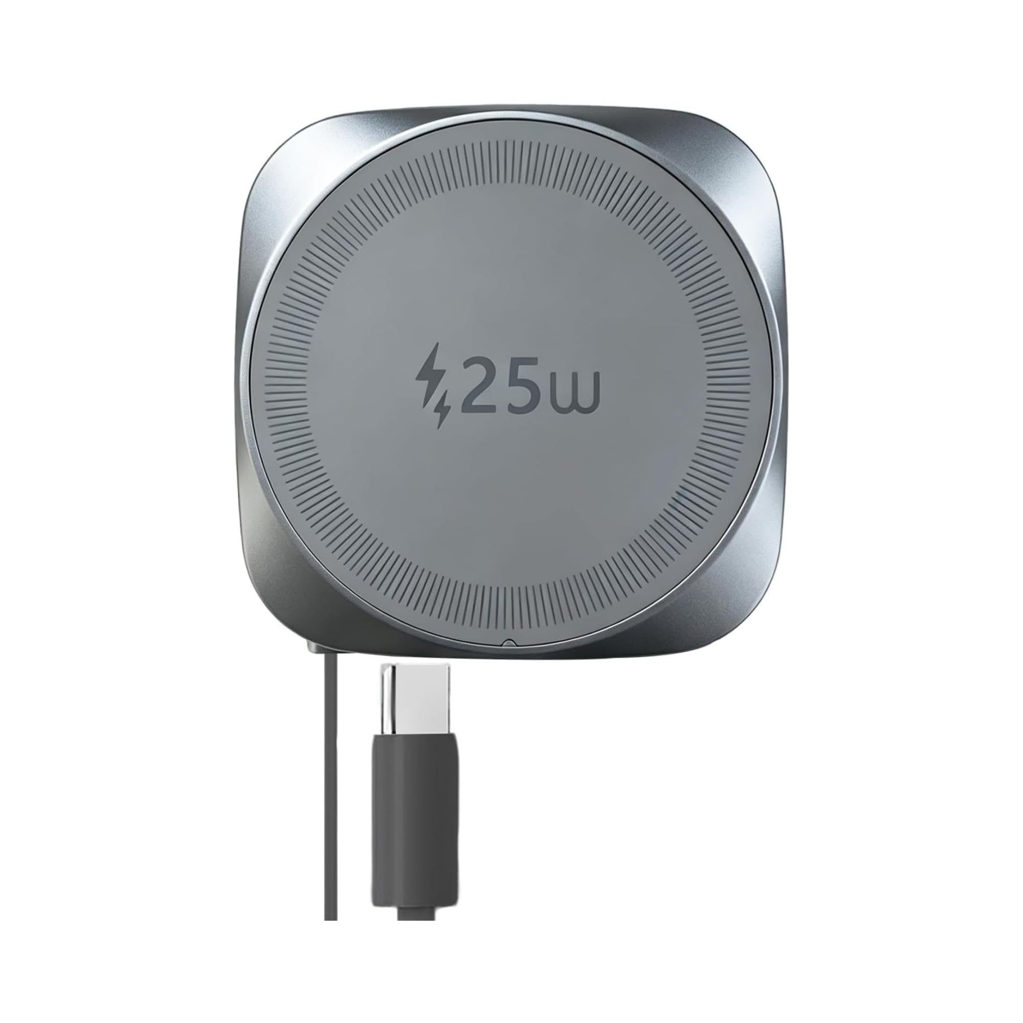 Cargador Inalámbrico Magnético 25W con USB C Cable Retráctil 70cm, Cargador Rápido Qi2.2 para iPhone y otros móviles o dispositivos